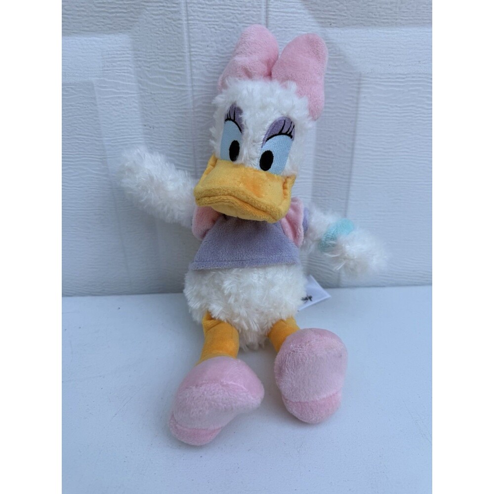 Disney Parks Daisy Duck Plush Stuffed Animal White Purple Pink Cuddle Toy 8" P16